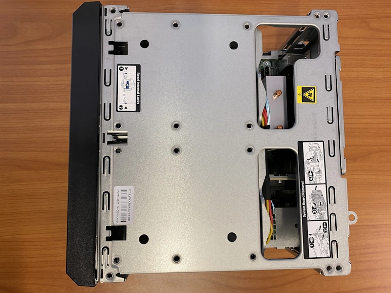 <i>Photo 2 - MicroServer with chassis cover removed.</i>