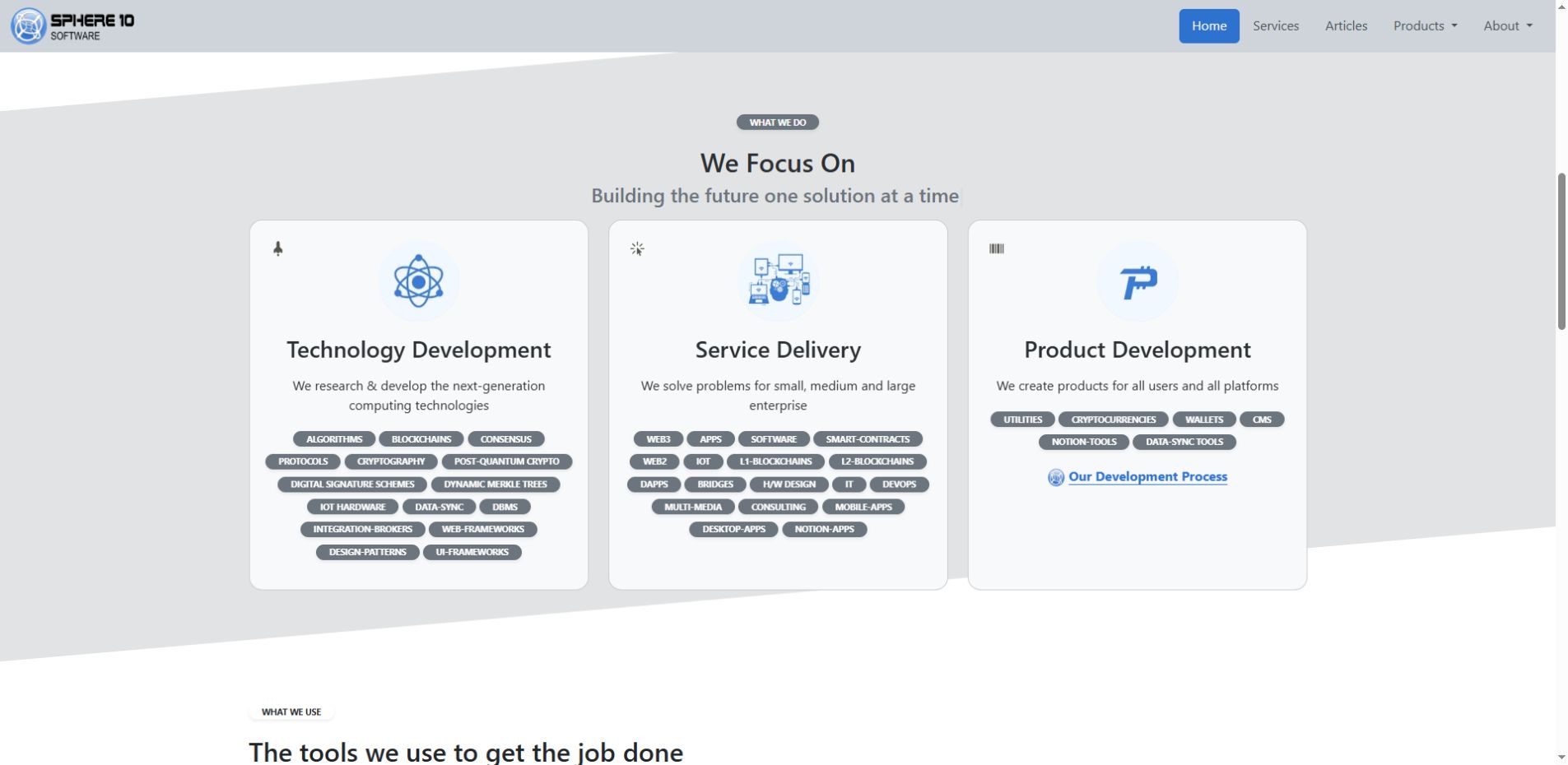 Sphere10’s website is built with the Local Notion CMS.