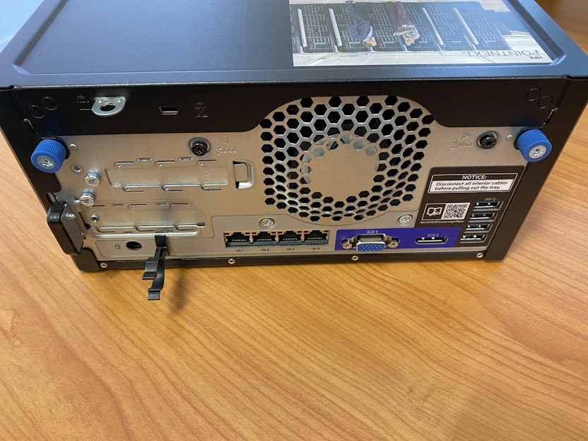 <i>Photo 1 - Rear of MicroServer.</i>